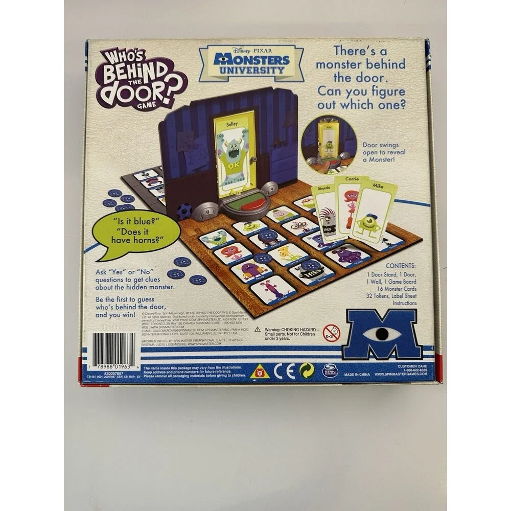 Monster’s University Who's Behind The Door Game? Guess Who 2013 Missing 2 Tokens